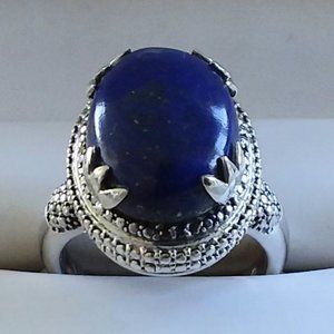 Size - 9 Sterling Silver Lapis Lazuli